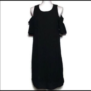 city streets black cold shoulder dress, NWT, 12